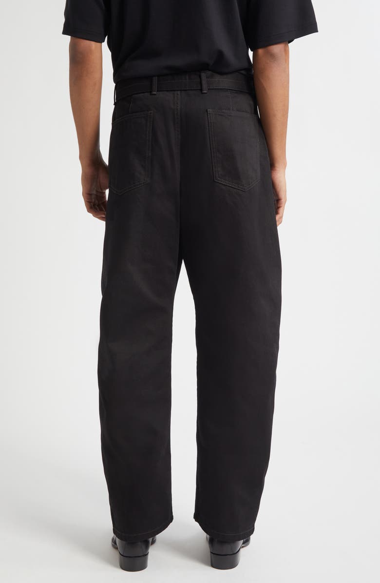 Lemaire Twisted Belted Jeans, Alternate, color, Black