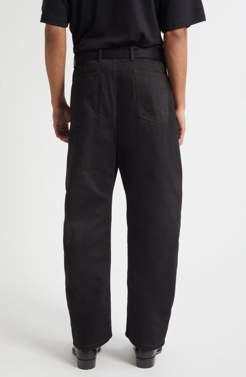 Lemaire Twisted Belted Jeans In Black