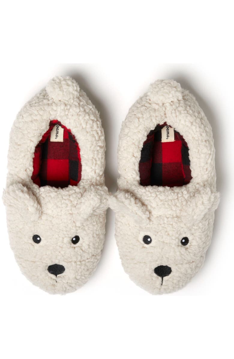 DEARFOAMS Unisex Animal Closed Back Slipper, Alternate, color, Creme Brulee