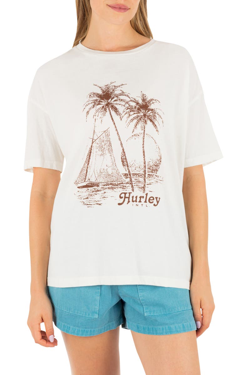 Hurley Fair Winds Relaxed Fit Graphic T-Shirt, Main, color, Tofu