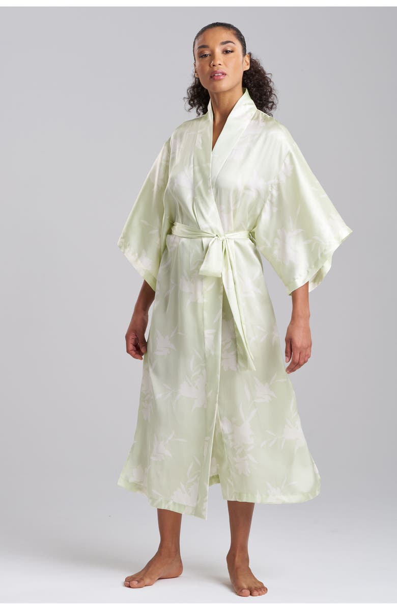 Natori LILY - PRINTED SATIN Icon Robe, Main, color,