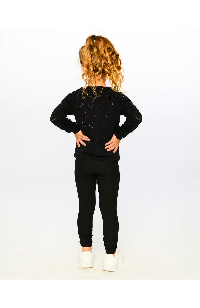 Deux par Deux Full-Length Rib Leggings, Alternate, color, Black