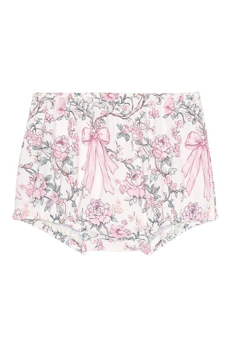 Flutter Sleeve Smocked Bodice Peplum Top & Bloomers Set, Alternate, color, LIGHT/ PASTEL PINK