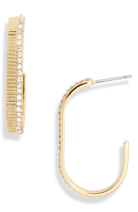 Cubic Zirconia J-Hoop Earrings