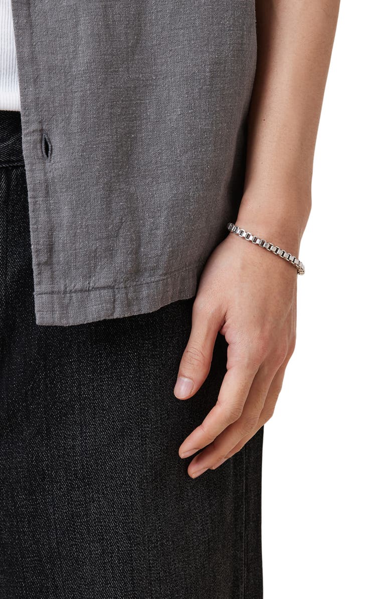 AllSaints Men's Box Chain Bracelet, Alternate, color, 