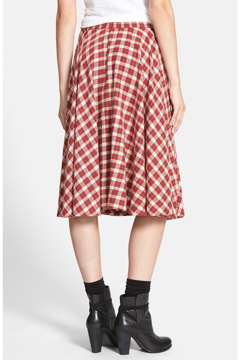 Flannel Skirt, Alternate, color, RED PLAID