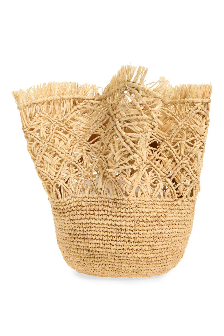 The Openwork Raffia Hat Bag, Alternate, color, NATURAL STRAW