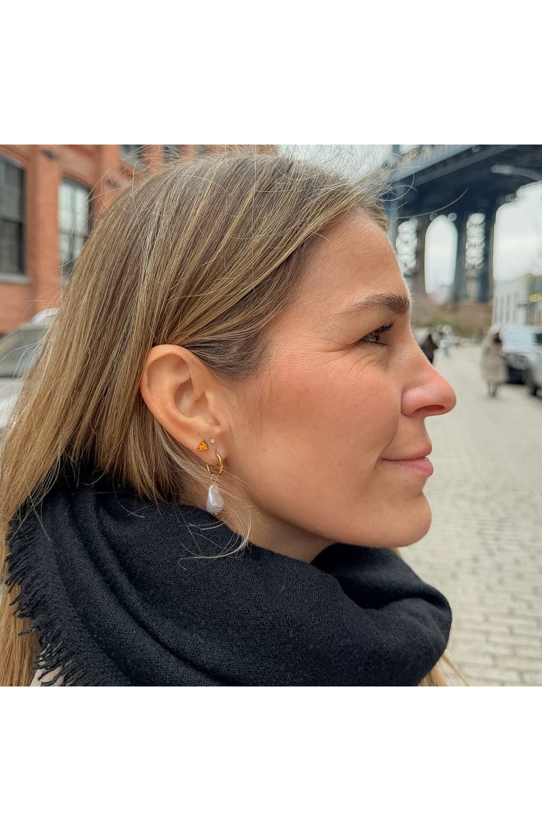 Pip Pop Pizza Stud Earrings, Alternate, color, Yellow