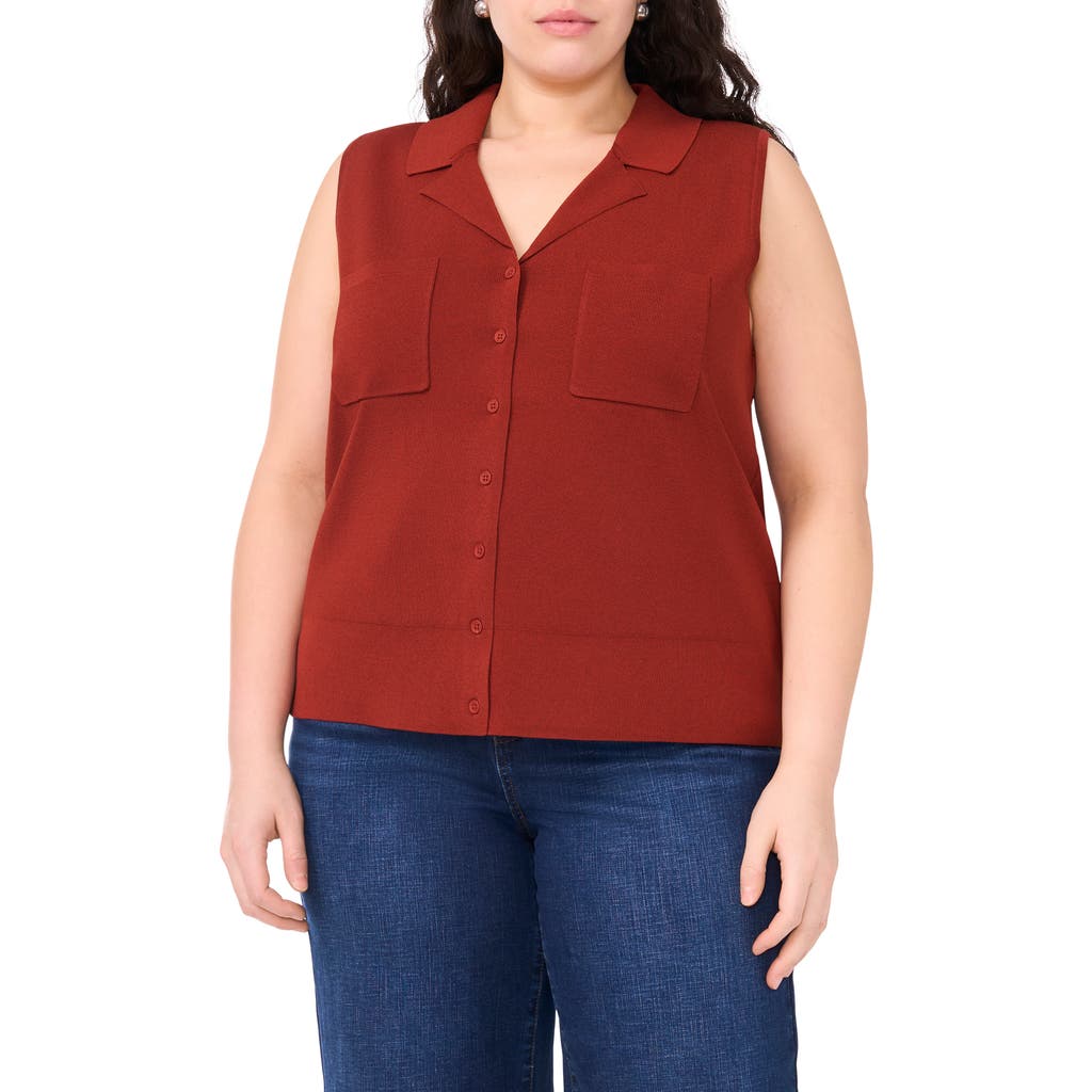 Halogenr Halogen(r) Notched Collar Sweater Vest