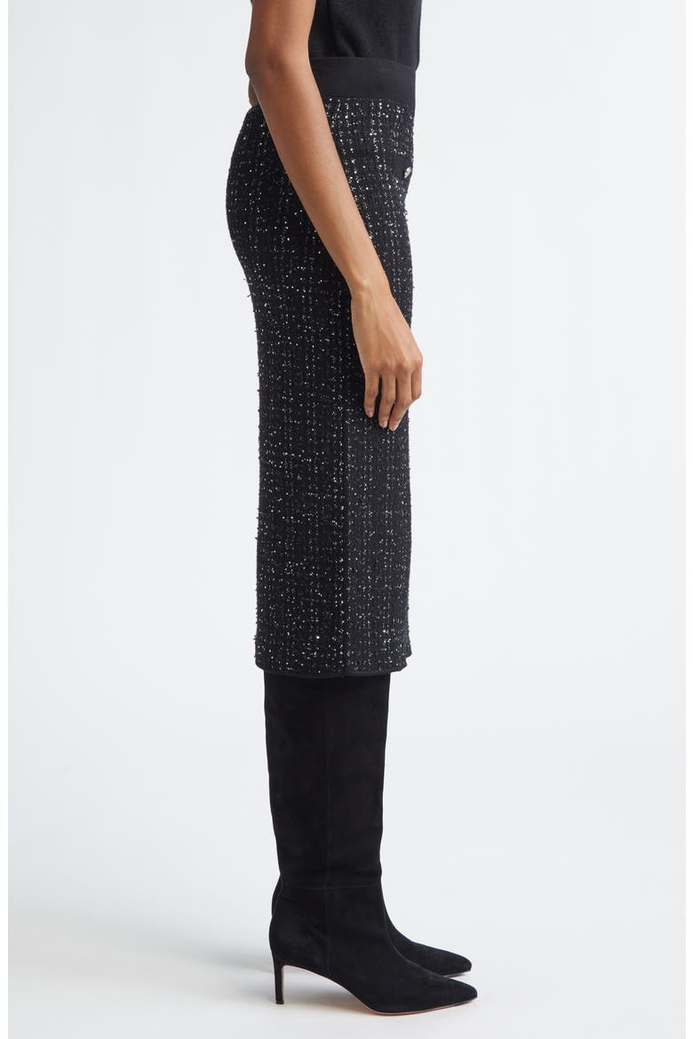 Corbin Sequin Knit Pencil Skirt, Alternate, color, BLACK