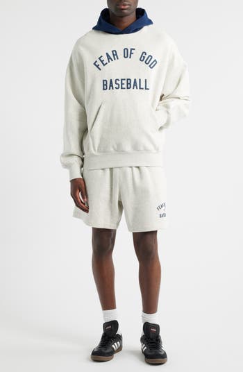 Fear of God Essentials MLB Sport Colorblock Cotton Graphic Hoodie