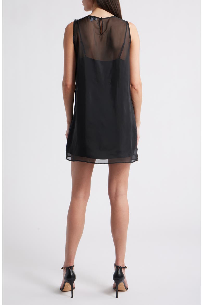 Kenia Rosette Cocktail Shift Minidress, Alternate, color, BLACK