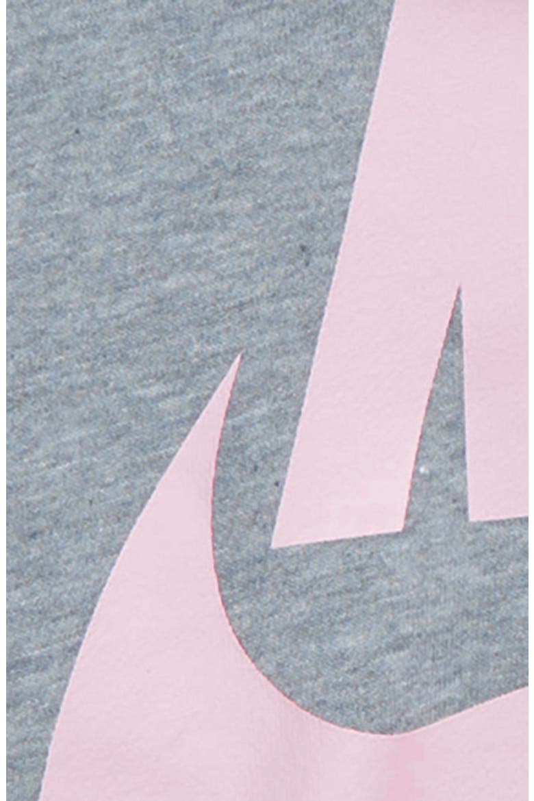 Air Logo Crop Sweatshirt, Alternate, color, ASHEN SLATE/ HEATHER/ PINK