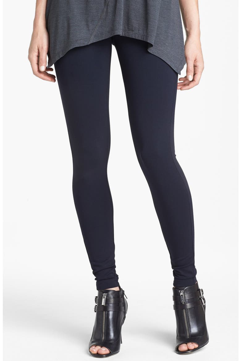 Ponte Knit Leggings, Main, color, NAVY
