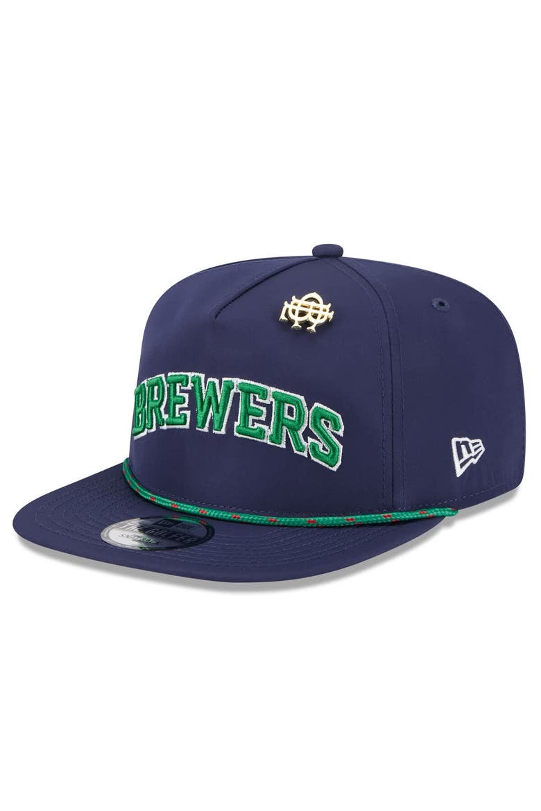 Men's New Era  Navy Milwaukee Brewers 2025 Big League Chew Golfer Snapback Hat, Main, color, Navy