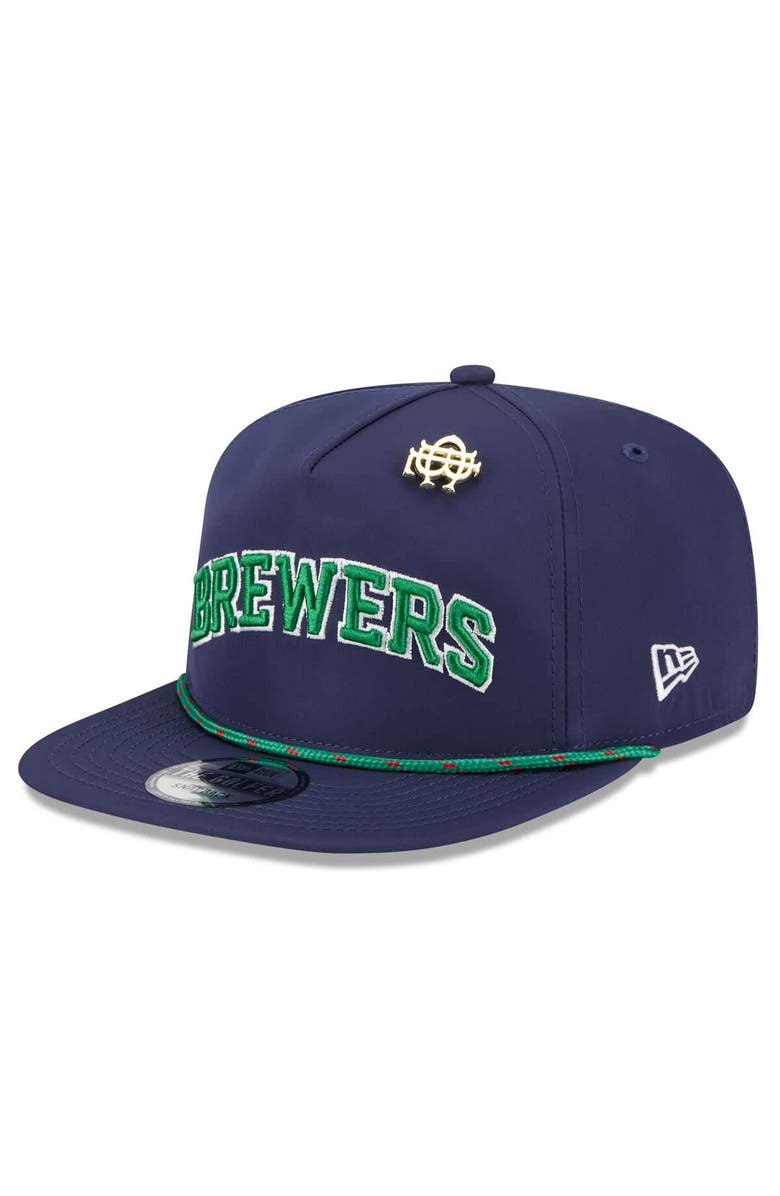 New Era Men's New Era Navy Milwaukee Brewers 2025 Big League Chew Golfer Snapback Hat, Main, color, Navy