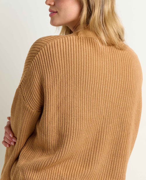 Toad And Co Bianca Shaker Cardigan In Brown