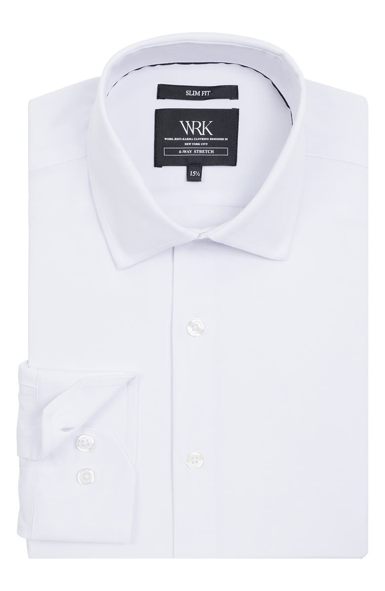 W.R.K Slim Fit Solid Performance Dress Shirt, Alternate, color, 