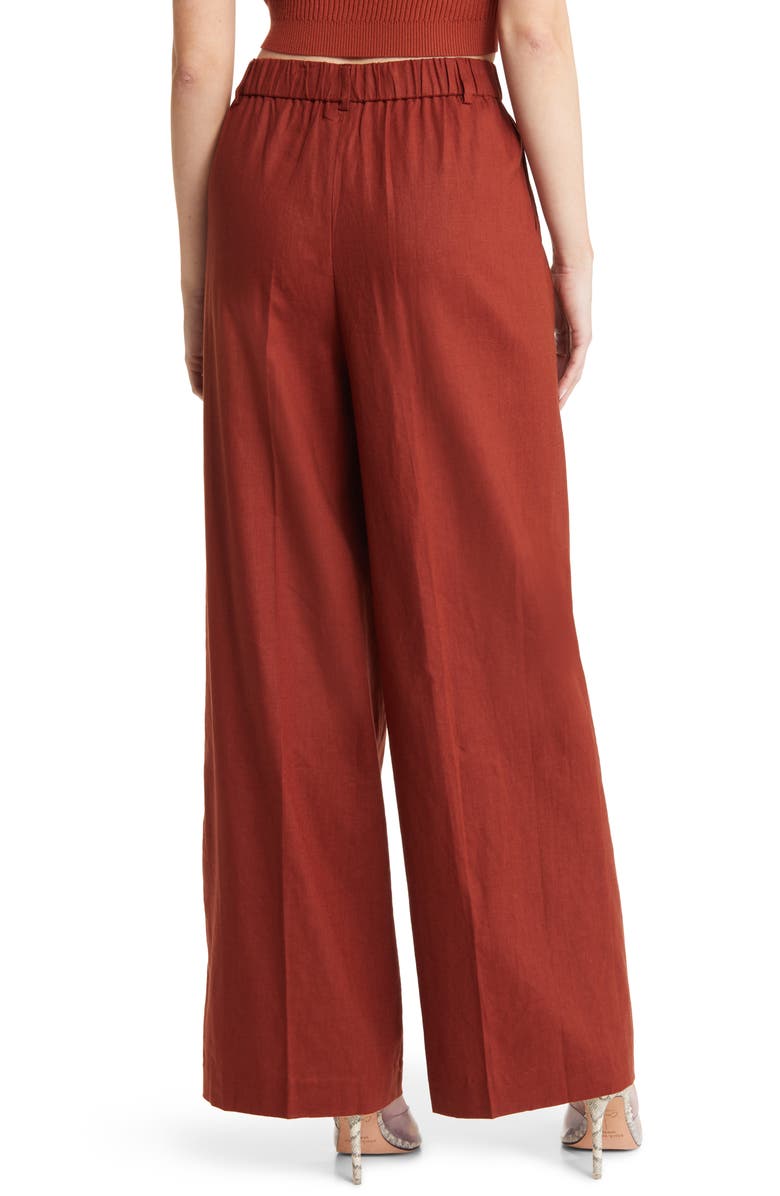 Open Edit Linen Blend Trousers, Alternate, color,