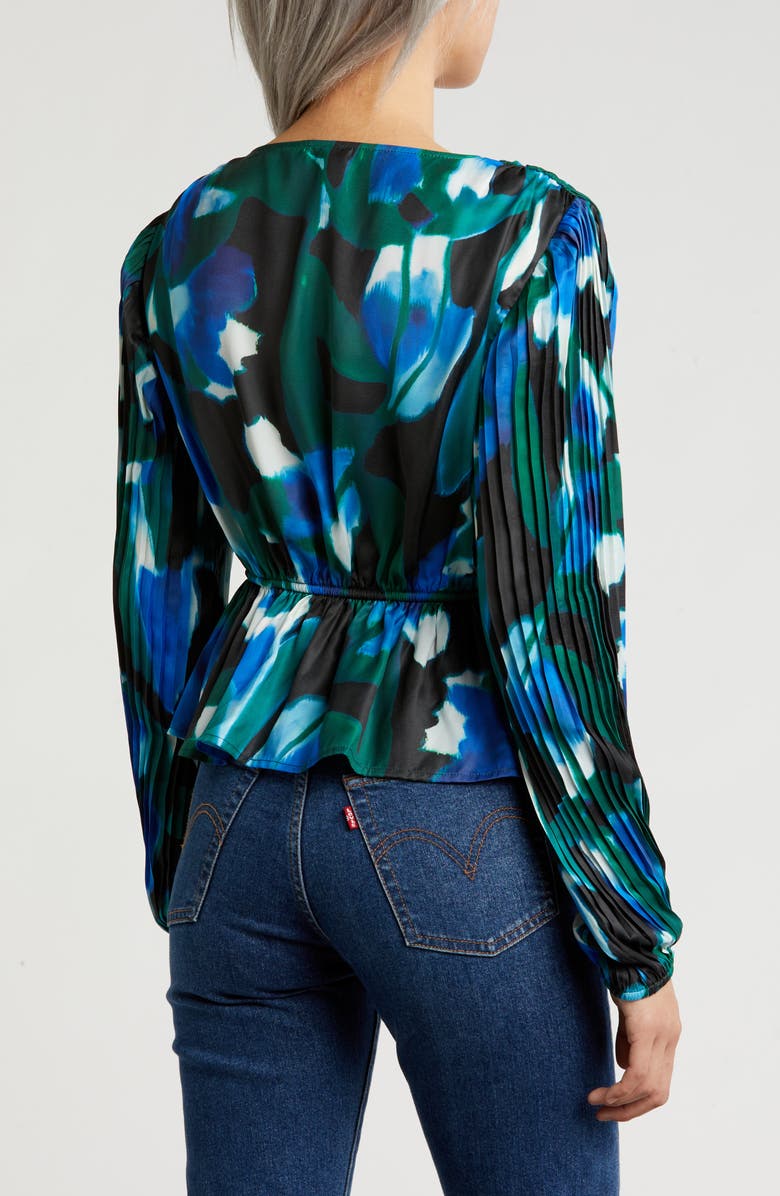 AREA STARS Alba Peplum Top, Alternate, color, Blue