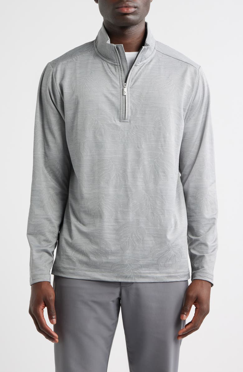 Tommy Bahama Monsterra Fade IslandZone<sup>®</sup> Performance Half Zip Pullover, Main, color, Ultimate Gray