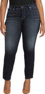 Silver Jeans Co. Suki Curvy Fit Mid Rise Slim Straight Leg Jeans