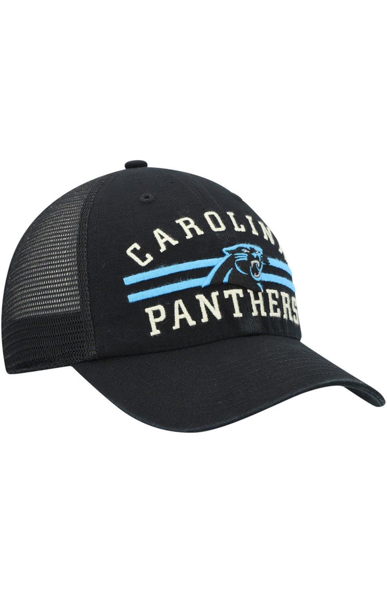 '47 Men's '47 Black Carolina Panthers Highpoint Trucker Clean Up Snapback Hat, Alternate, color,