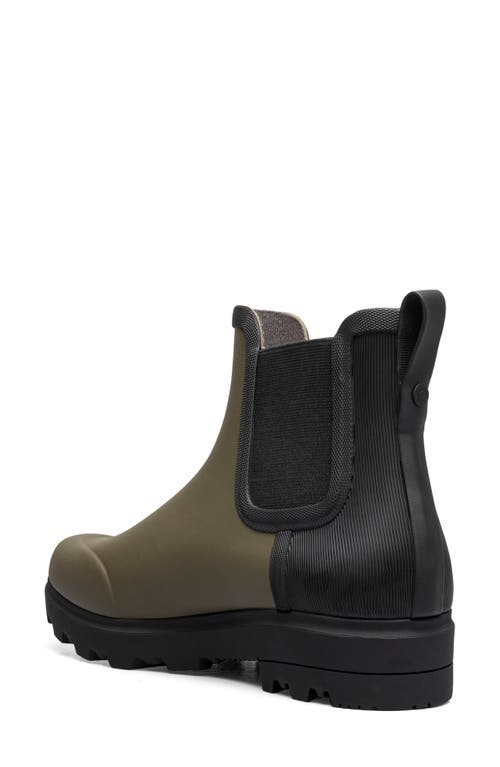 Bogs Holly Waterproof Chelsea Rain Boot In Army Green