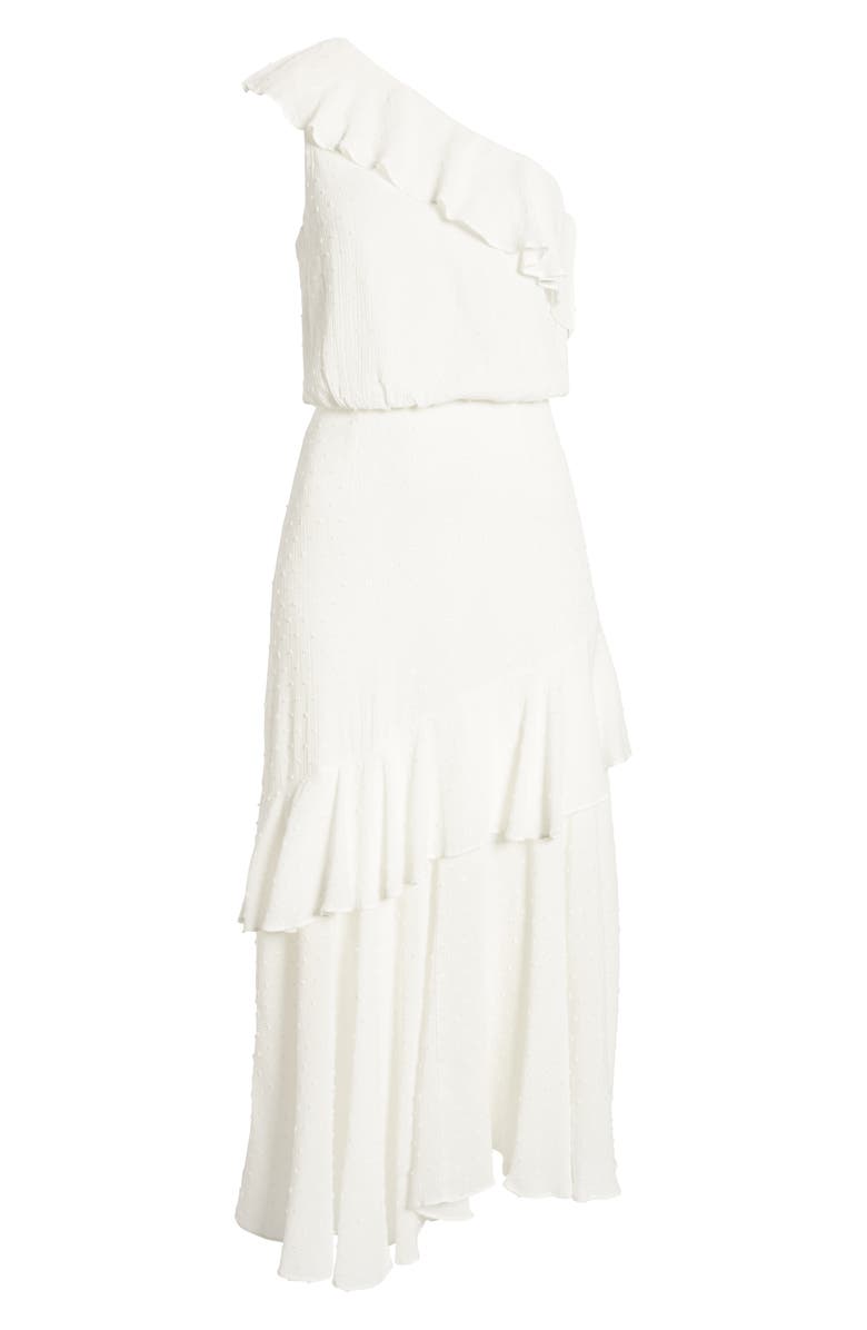 WAYF One-Shoulder Ruffle Dress, Alternate, color,