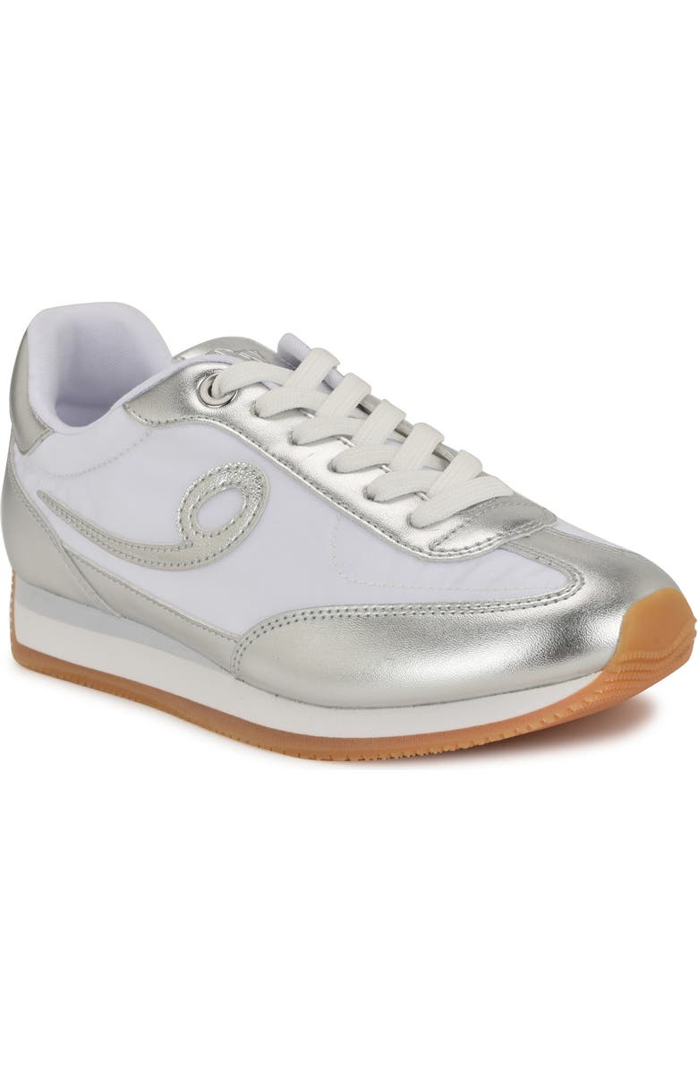 Nine West Fivo Sneaker, Main, color, White/ Silver