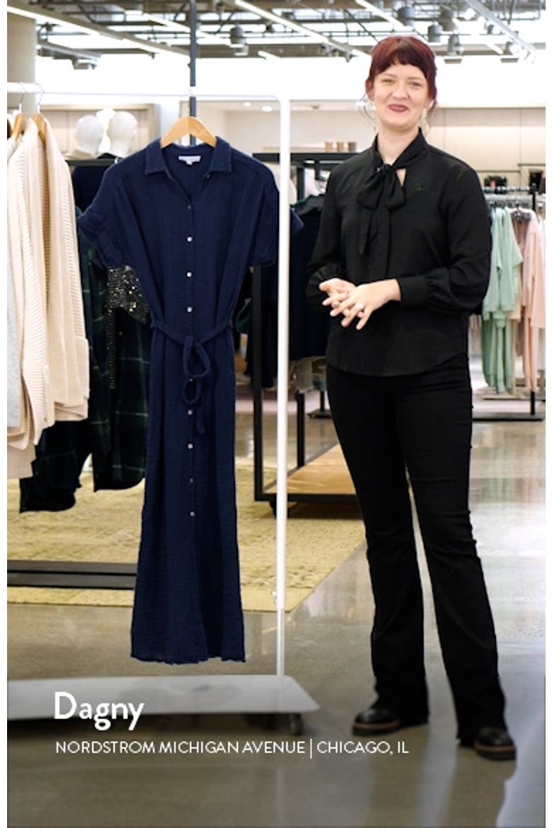 Allen Tie Waist Maxi Shirtdress video