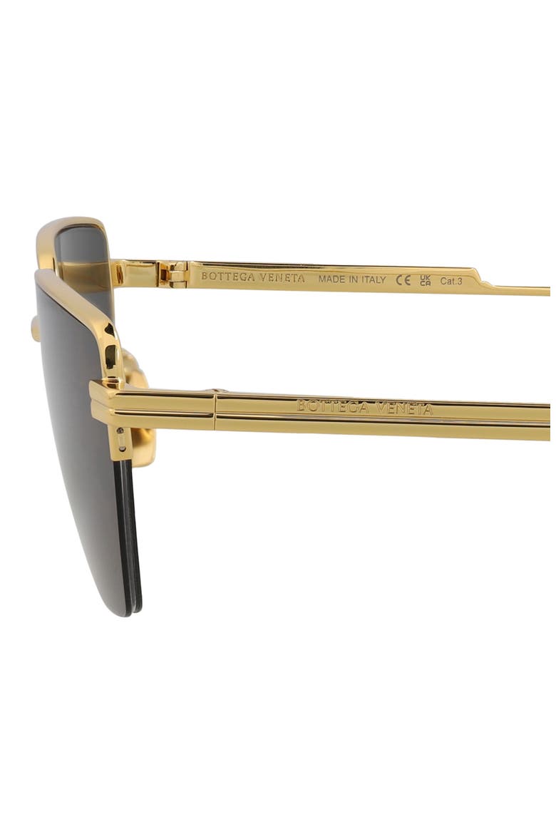 57mm Rectangular Sunglasses, Alternate, color, GOLD GOLD GREY