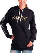 G-III 4HER BY CARL BANKS Women's G-III 4Her by Carl Banks Black New Orleans Saints Extra Inning Pullover Hoodie