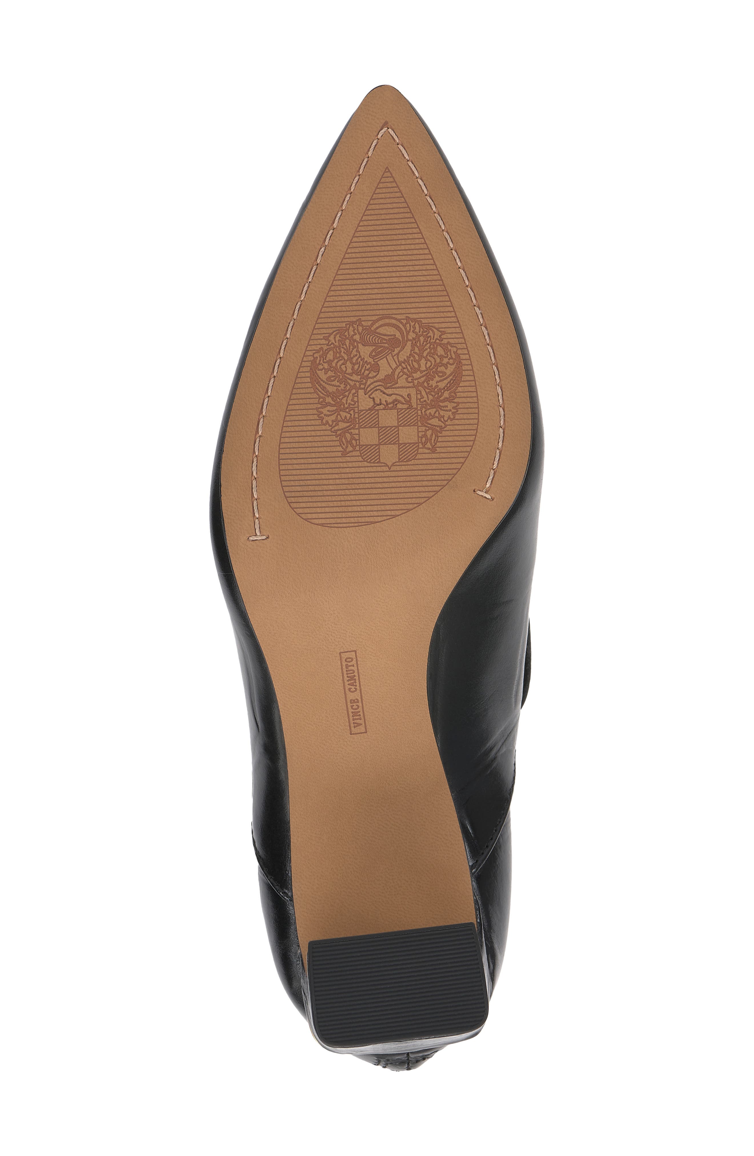 Vince Camuto Haiden Block Heel Bootie, Alternate, color, Black Embossed Leather