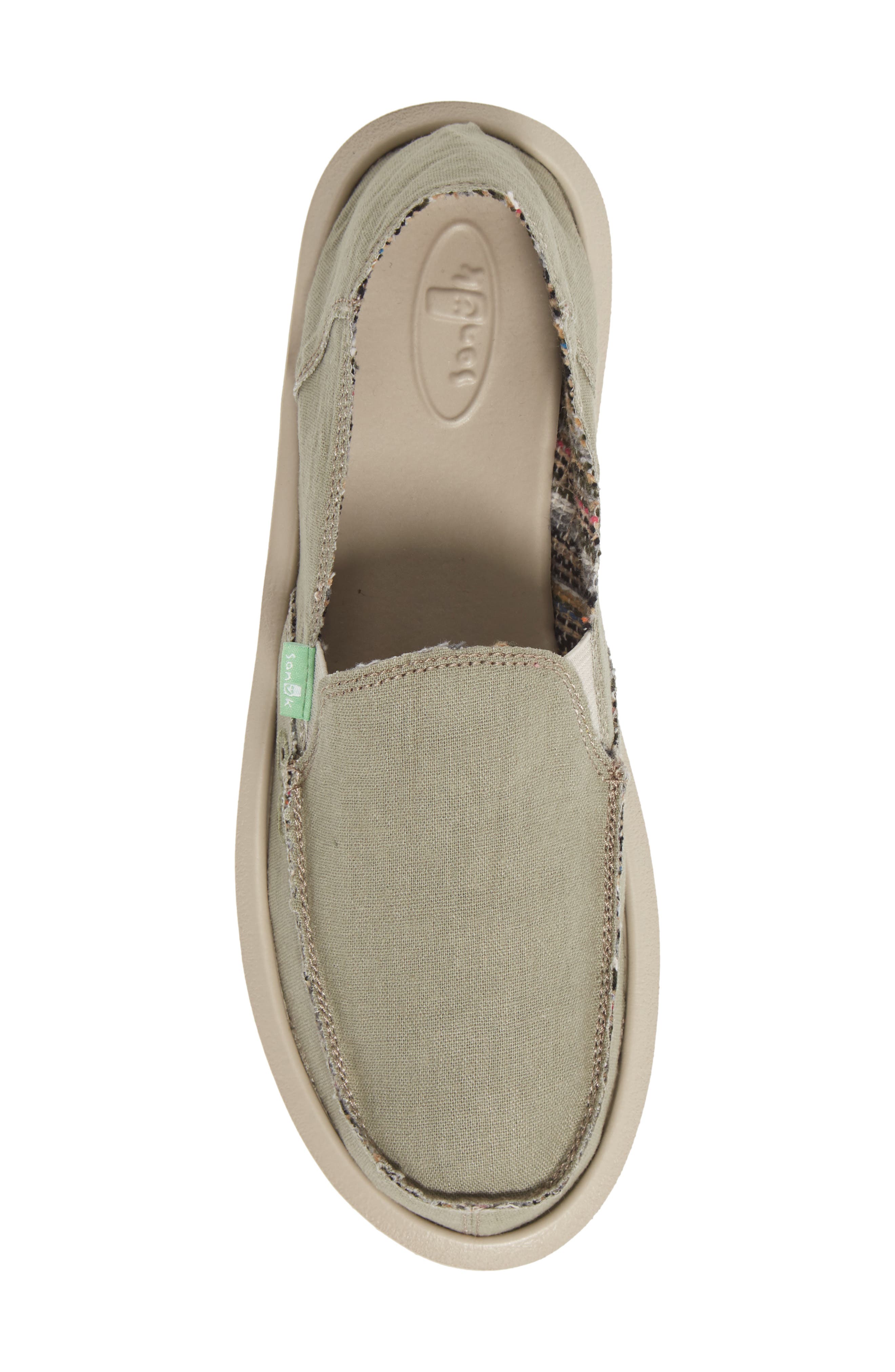 Sanuk Donna Slip-On Sneaker, Alternate, color, Olive Grey