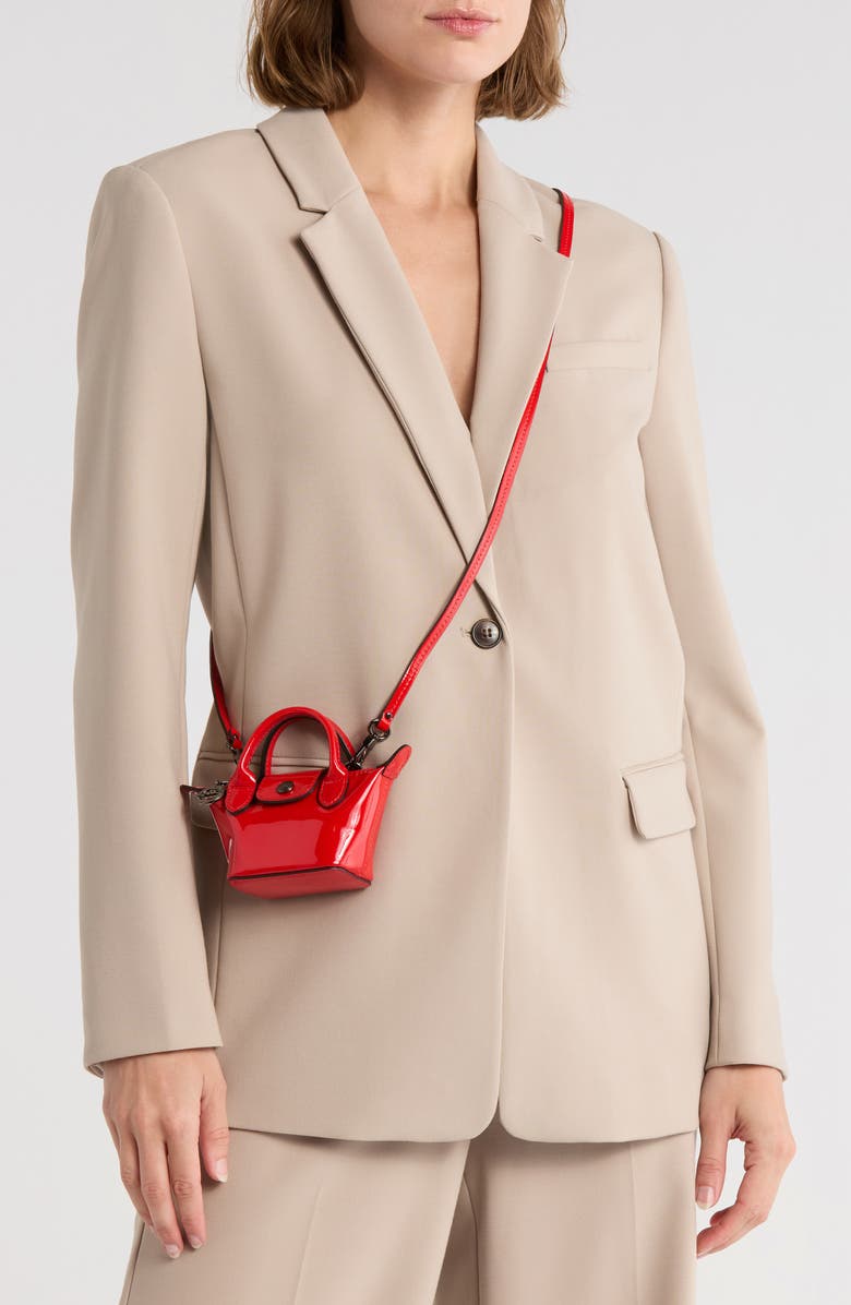 Longchamp Le Pilage Cuir Nano Crossbody Bag, Alternate, color,