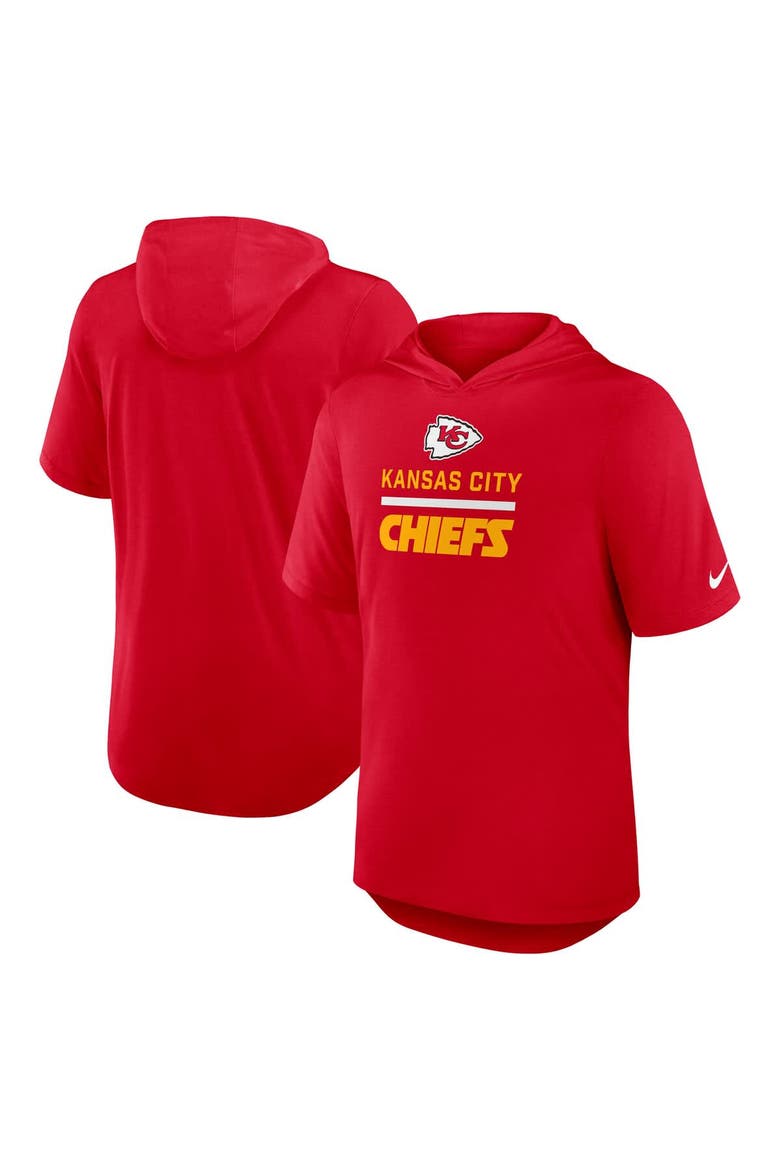 Men's Nike Red Kansas City Chiefs Lockup Tri-Blend Hoodie T-Shirt, Alternate, color, Red