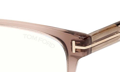 TOM FORD TOM FORD 54MM RECTANGULAR BLUE LIGHT BLOCKING GLASSES 