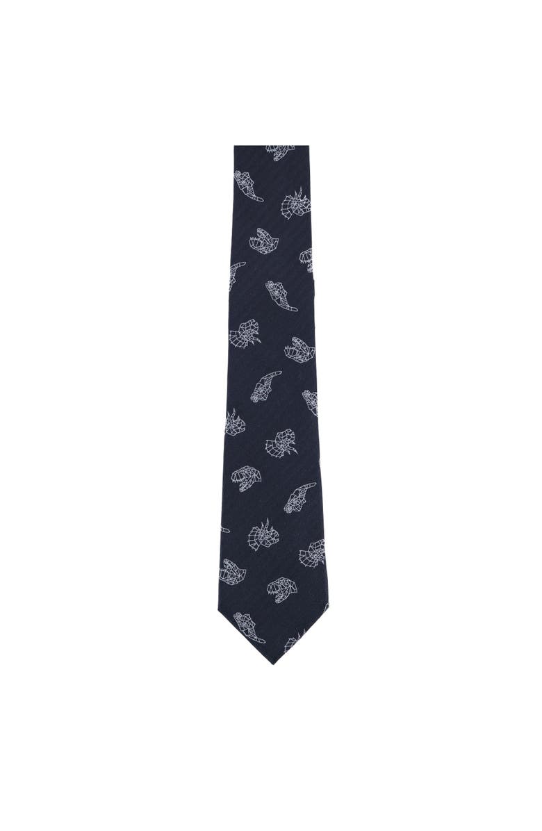 Trafalgar Dino Constellations Silk Novelty Necktie, Alternate, color, Black