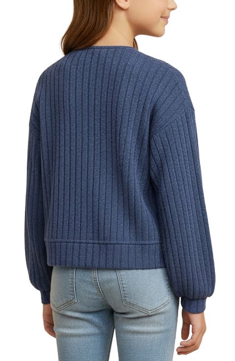 Kids' Tie Front Pullover Cardigan Sweater