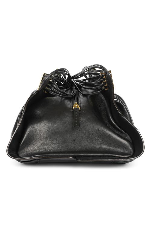 Jeffrey Campbell Mothership Leather Handbag In Black