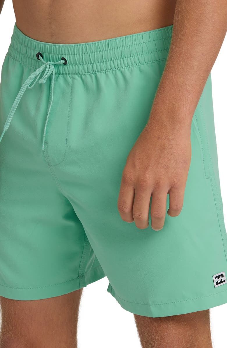 Billabong All Day Layback Swim Trunks, Alternate, color, Lime Green