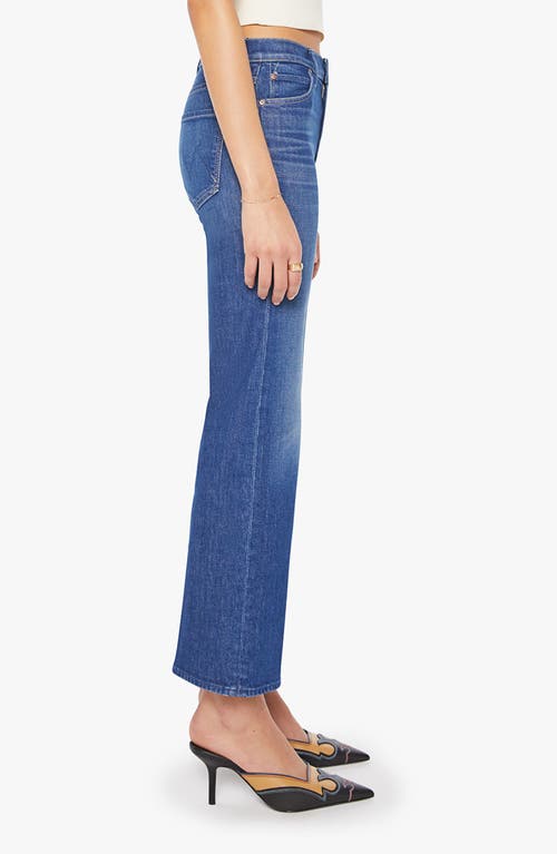 Mother The Kick It Flood Ankle Straight Leg Jeans In Blue
