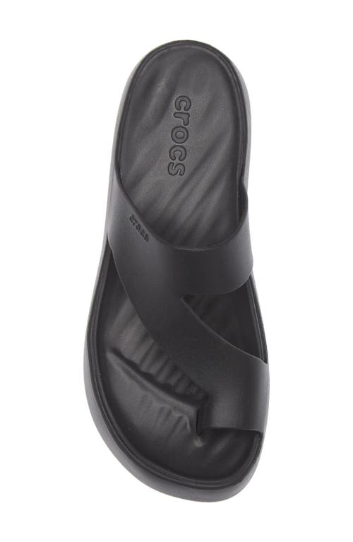 Crocs Getaway Toe Loop Platform Sandal In Black