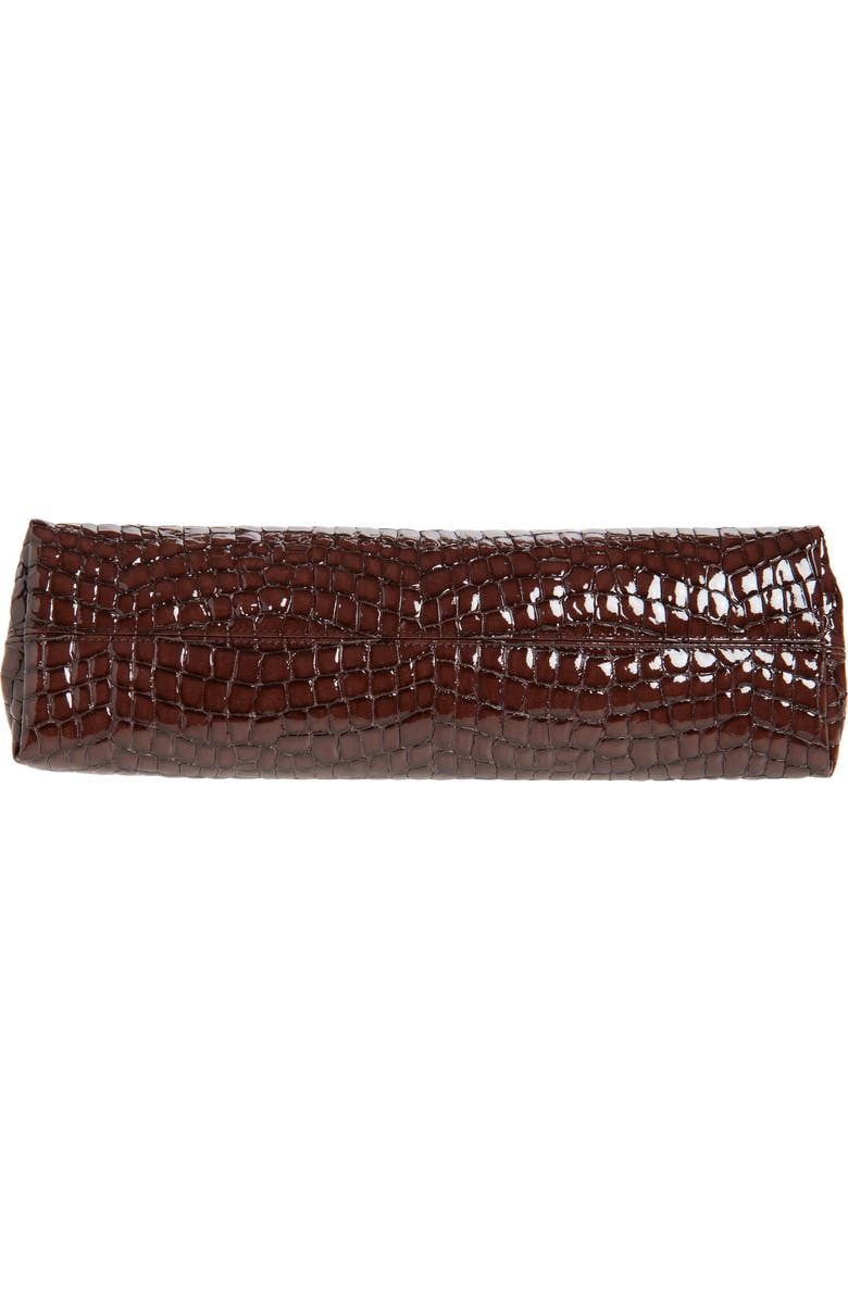 Jacquemus La Pochette Salon Croc Embossed Leather East/West Clutch, Alternate, color,