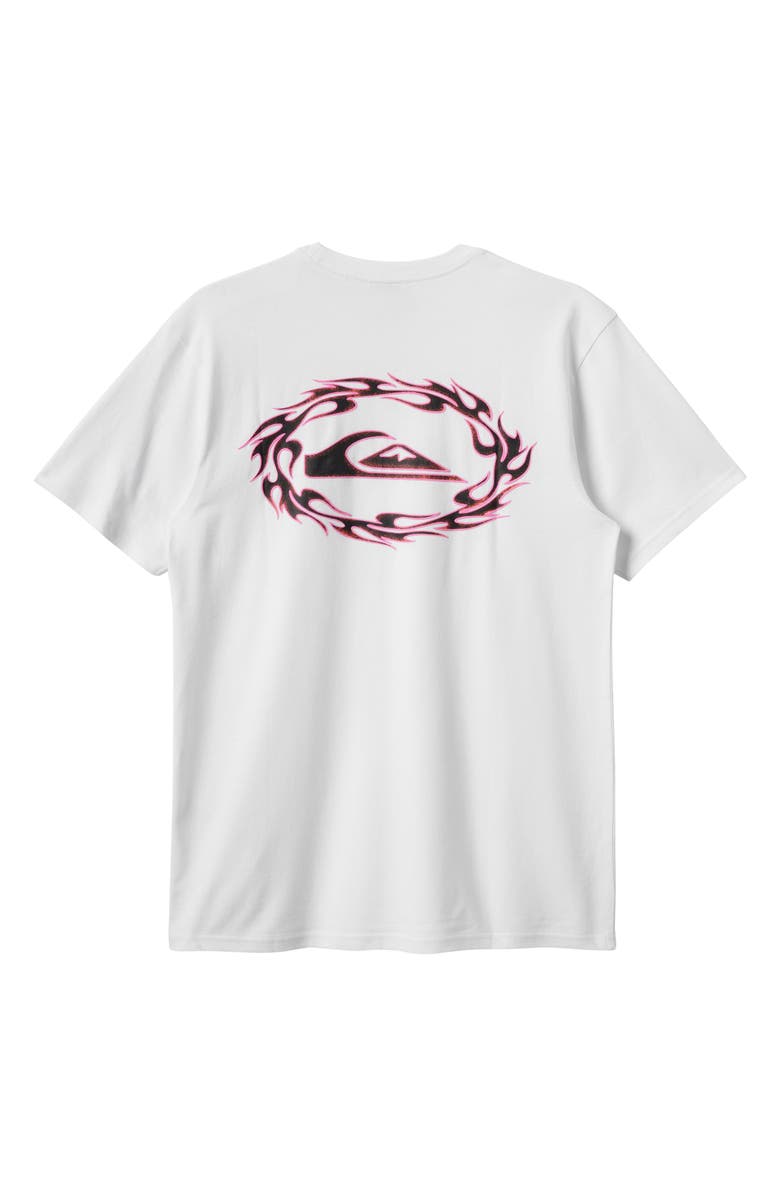Quiksilver Oval Torch Moe Graphic T-Shirt, Alternate, color, White