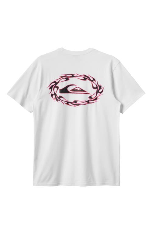 Quiksilver Oval Torch Moe Graphic T-shirt In White