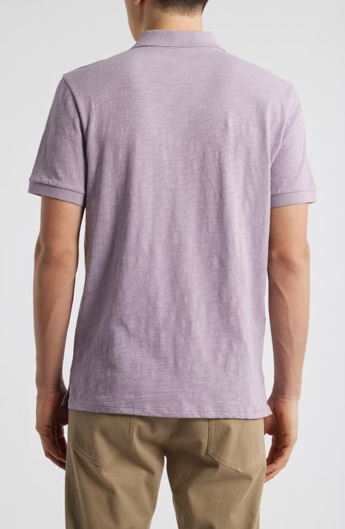 Vince Cotton Slub Jersey Polo In Purple