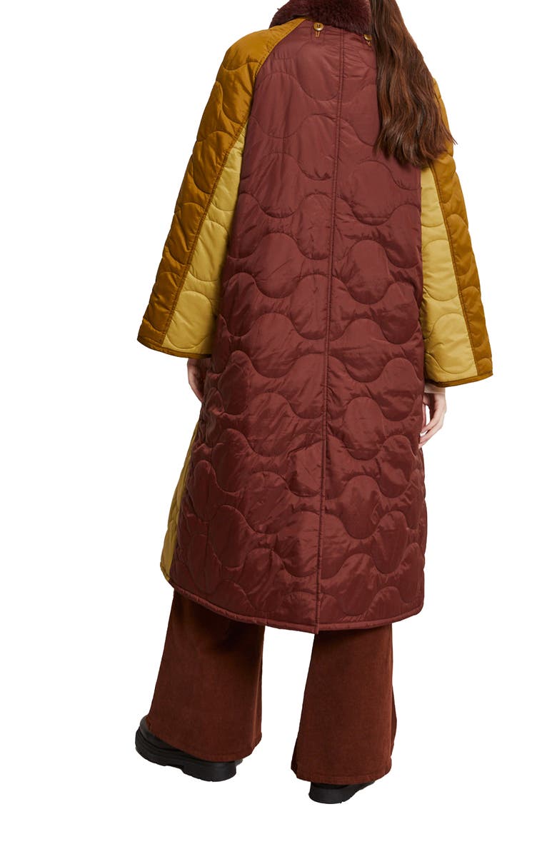 ottod'Ame Quilted Long Puffer Jacket, Alternate, color, Brown