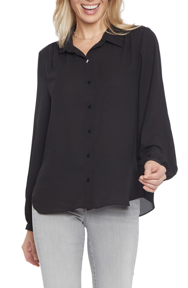 NYDJ Modern Blouse, Main, color, Black